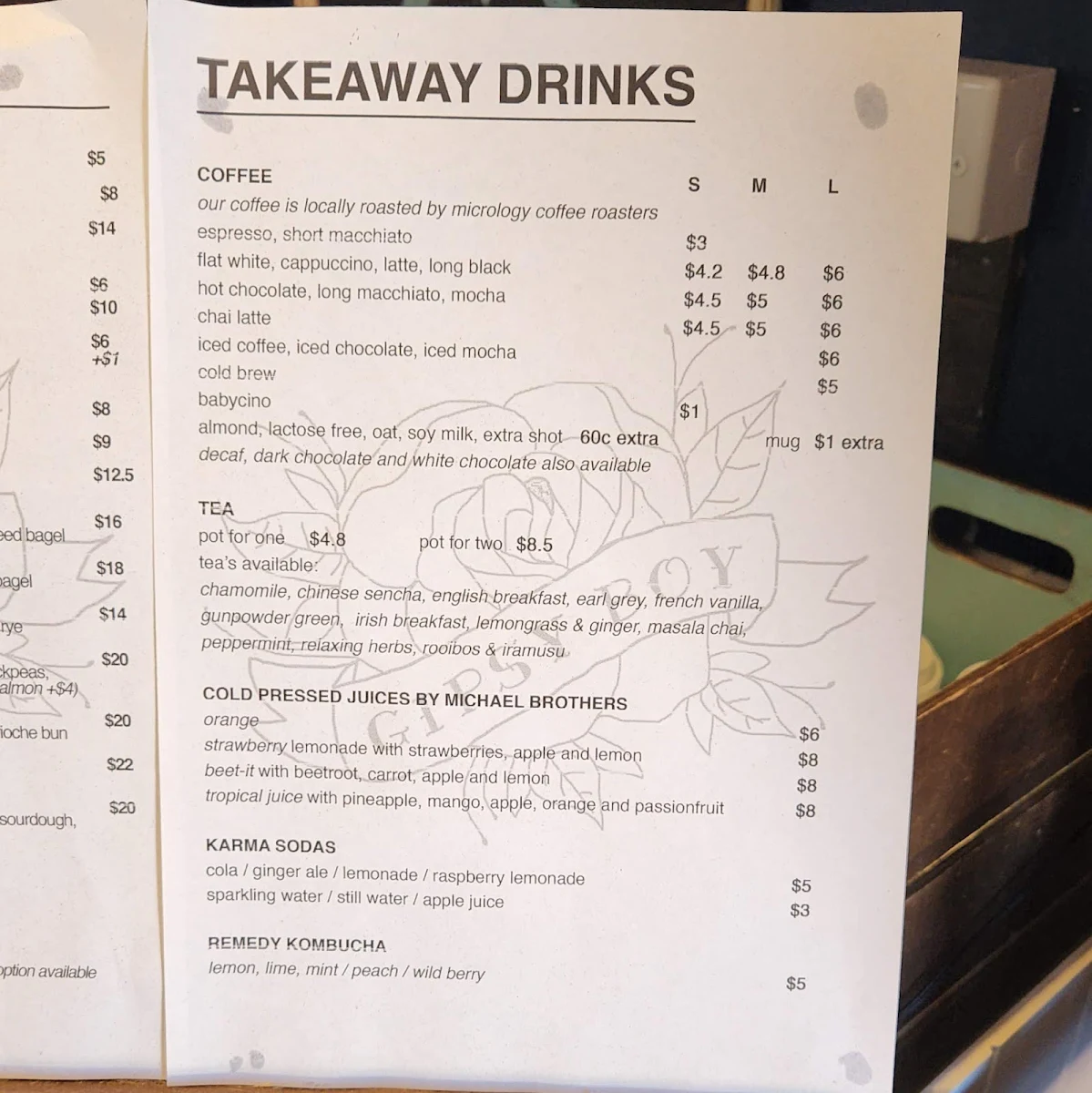 Menu, Gipsy Boy