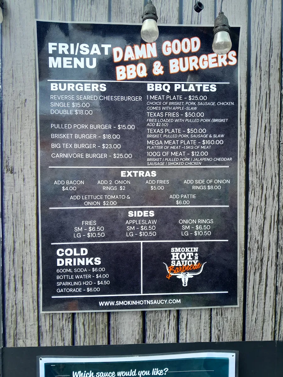 Menu, The Lot - Smokehouse & Beer Garden