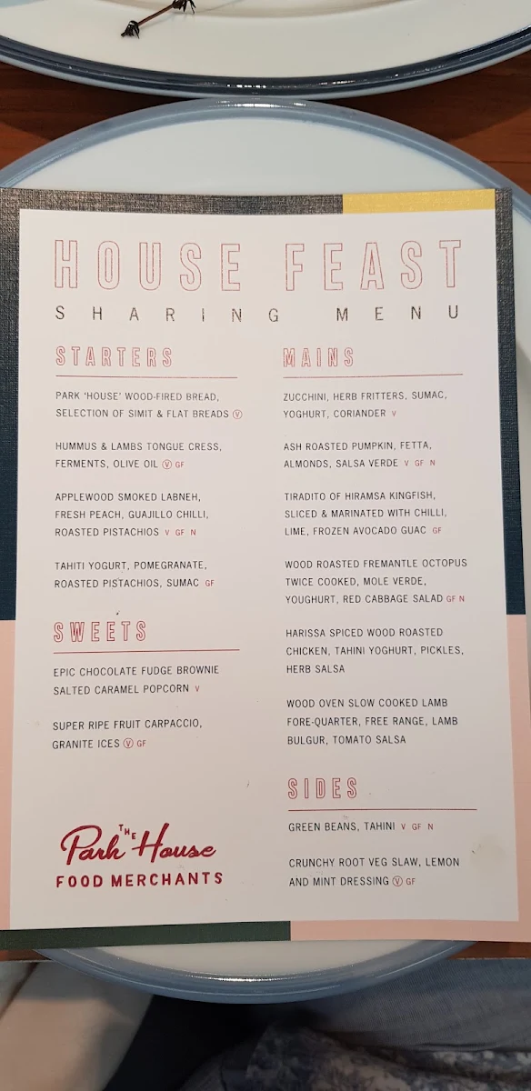 Menu, The Mona Vale Hotel