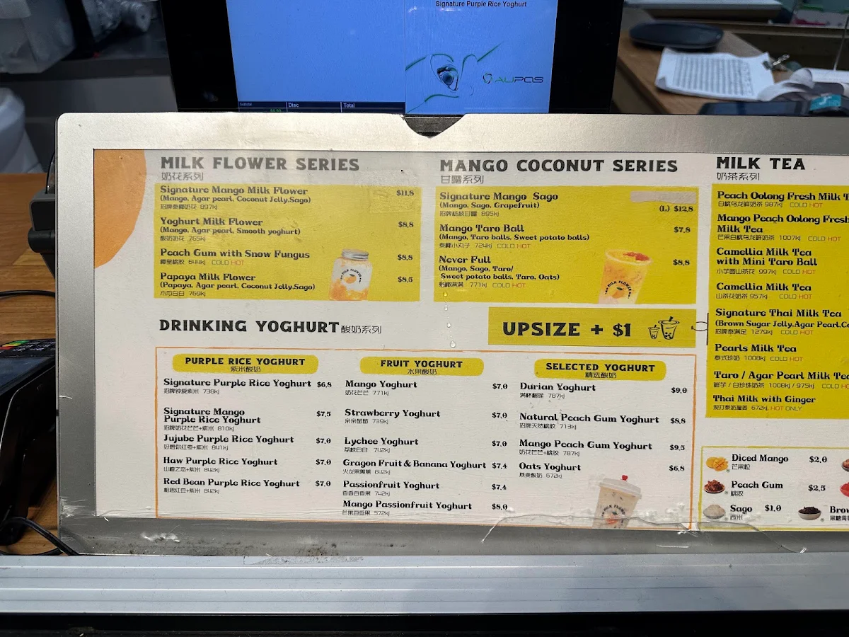 Menu, Milk Flower Chatswood Store - 泰椰奶花 Chatswood 店