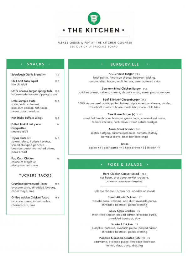 Menu, Bayview Gladesville