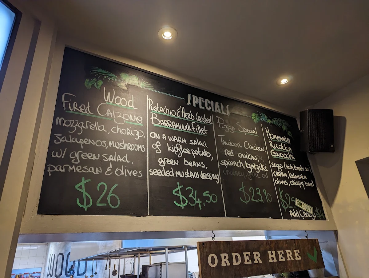 Menu, Bayview Gladesville