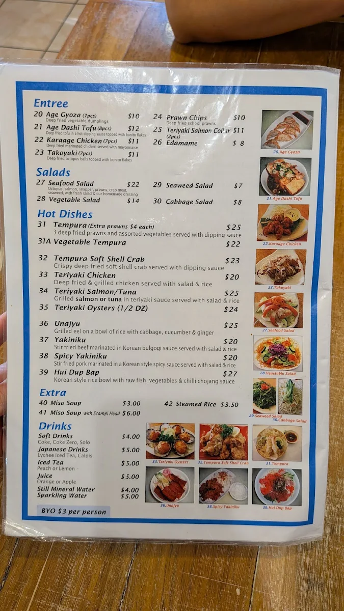 Menu, Hukuya Sushi Bar Eastwood