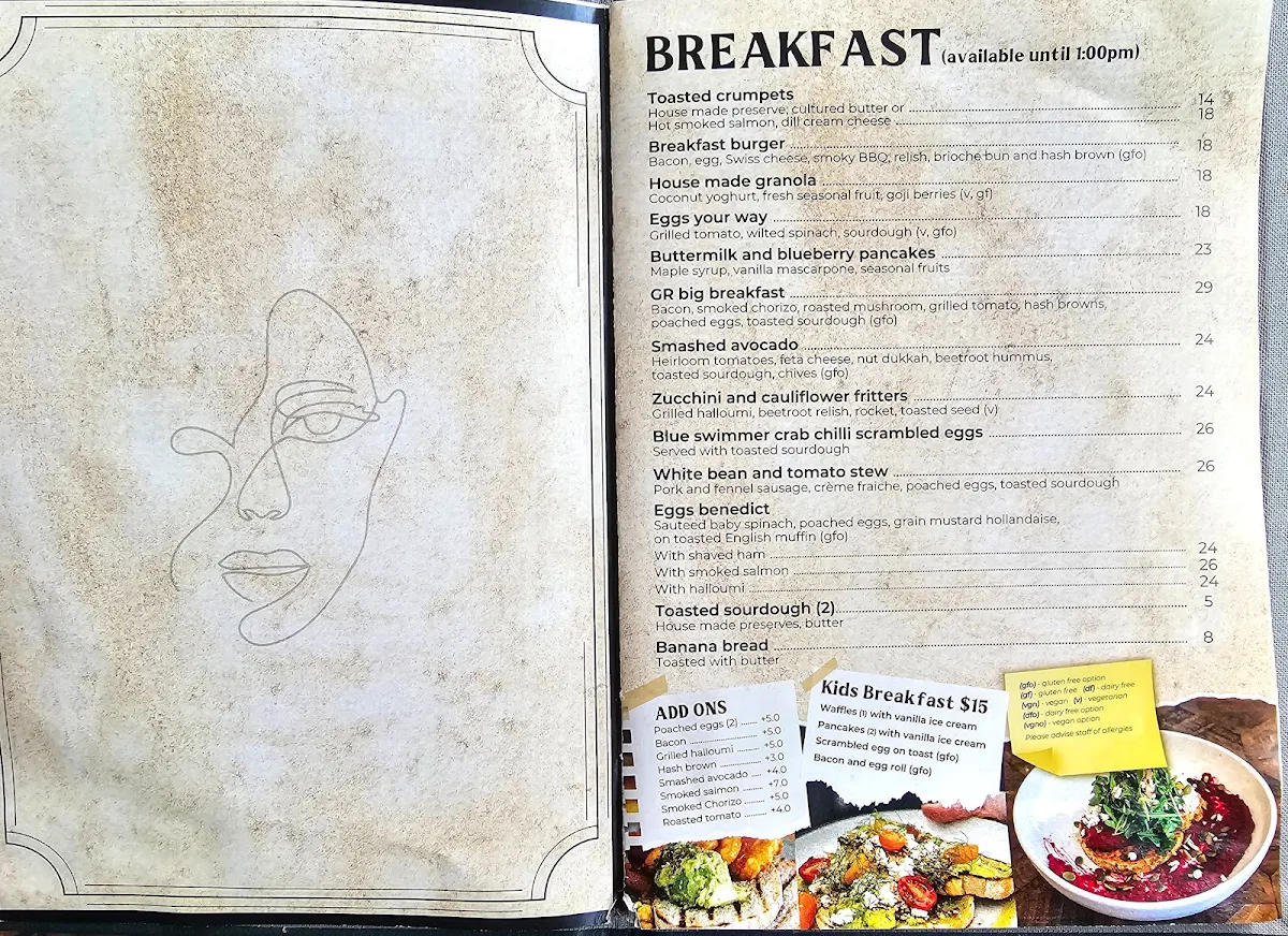 Menu, Georgia Rose