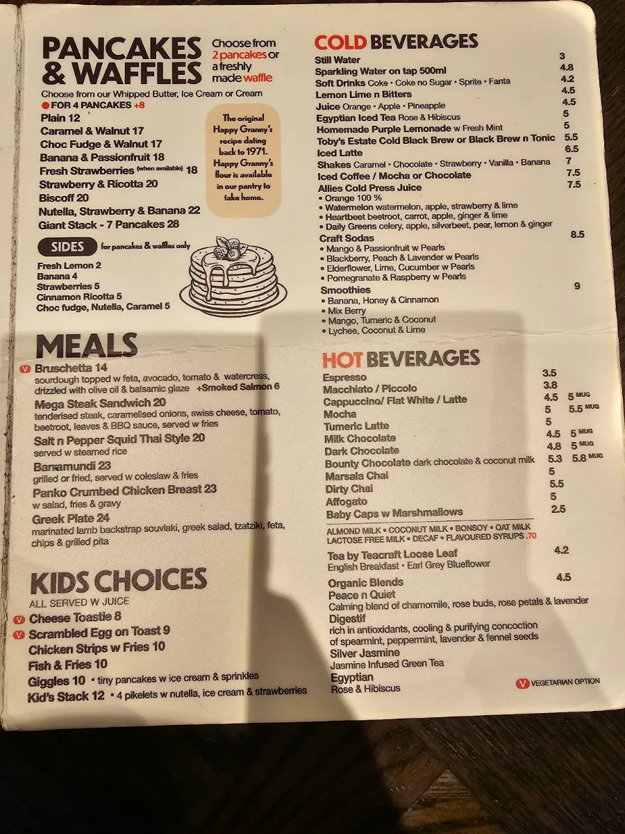 Menu, Maple & Co Cafe Bankstown