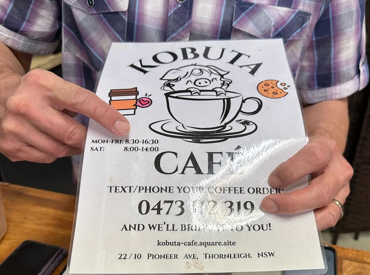 Menu, Kobuta Cafe