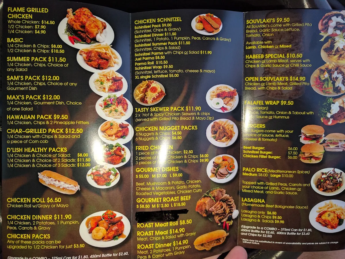 Menu, Chick'N D'lish