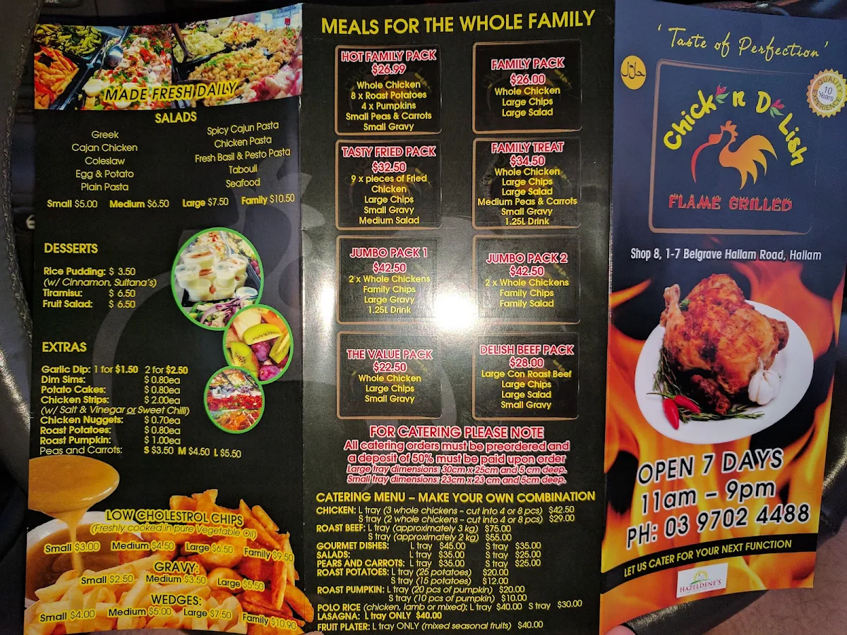 Menu, Chick'N D'lish