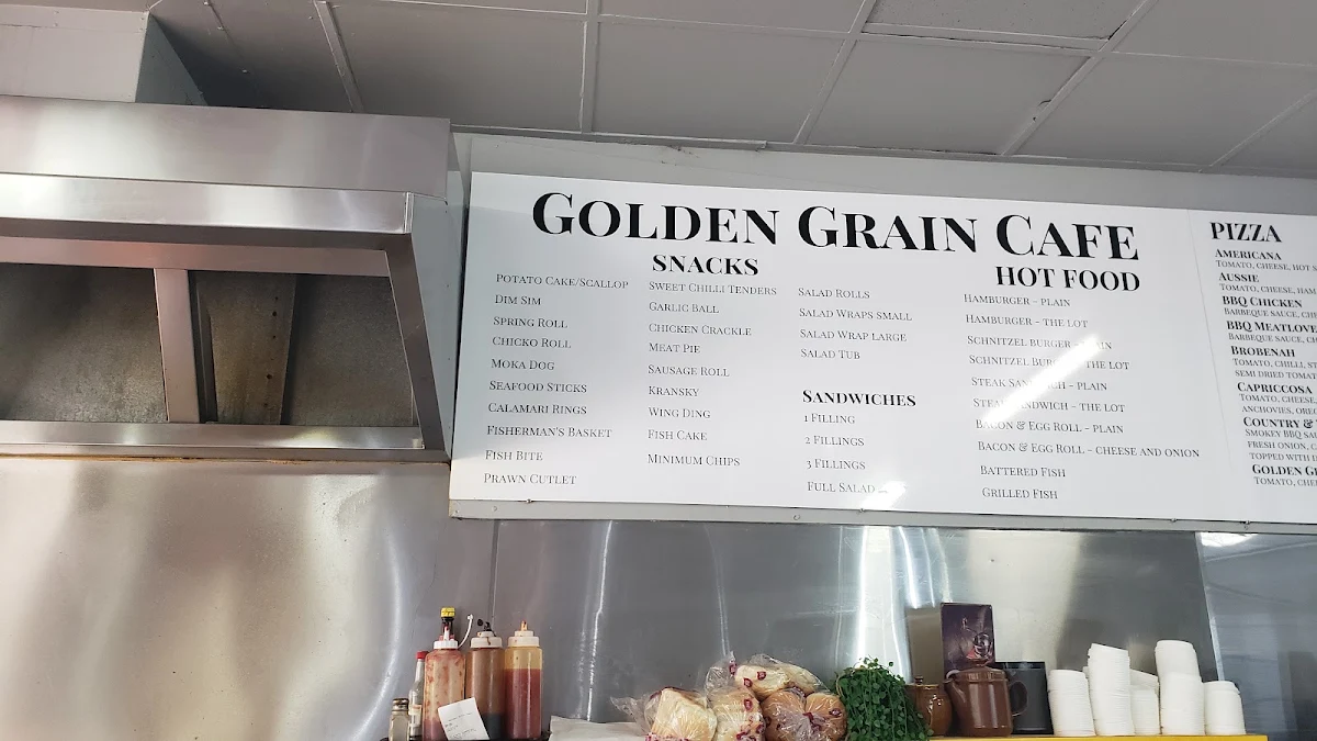 Menu, Golden Grain Cafe