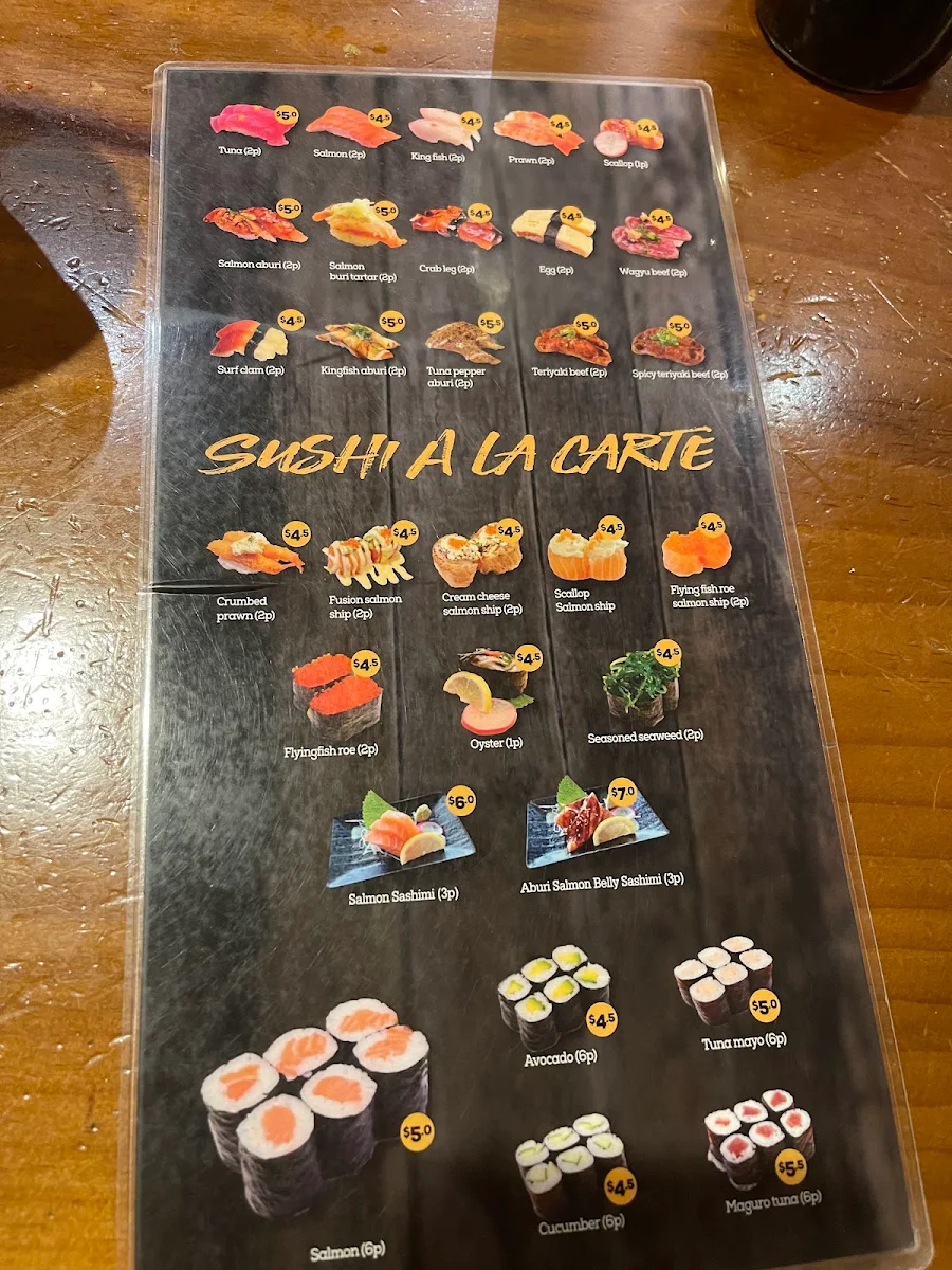 Menu, Manmaruya Campsie