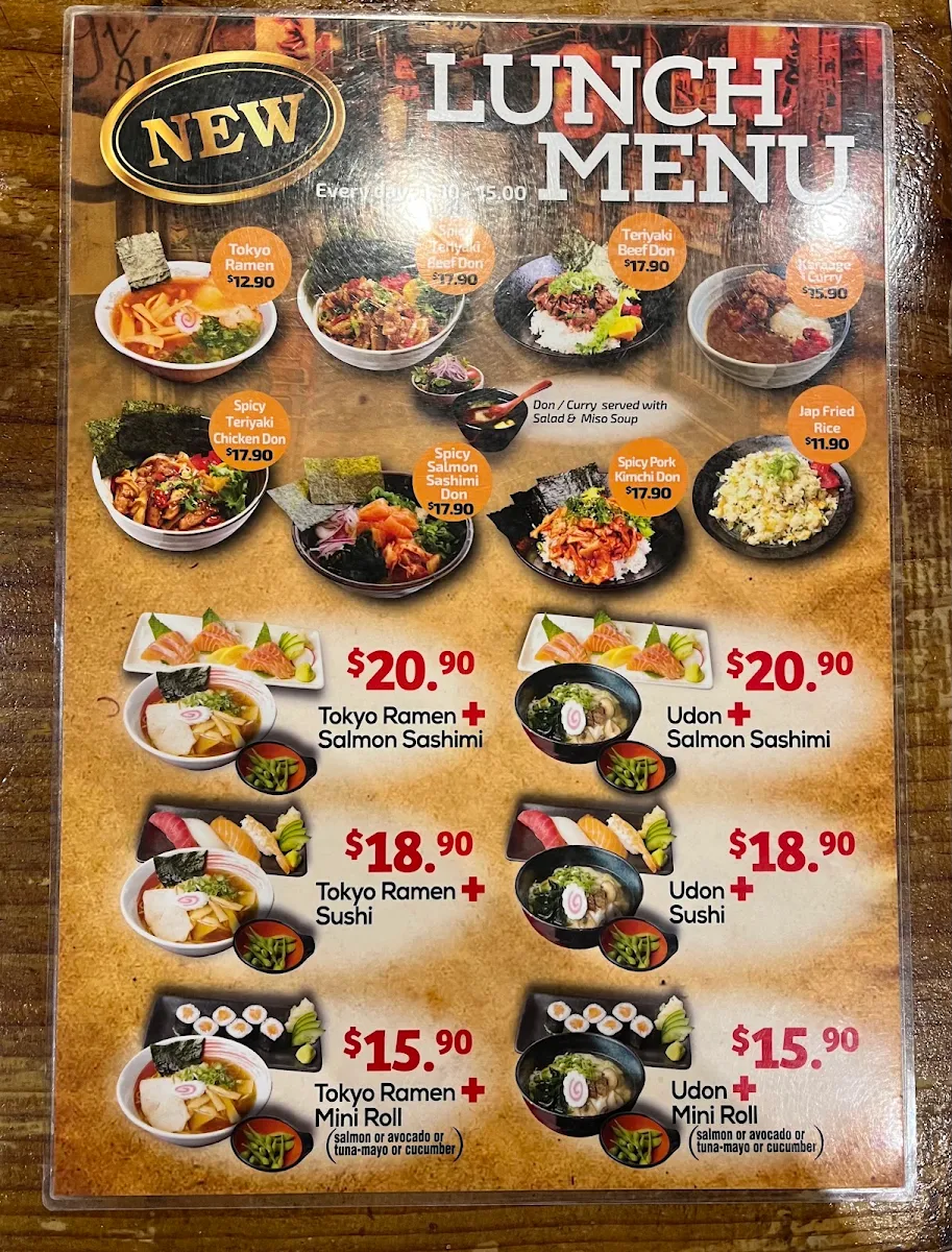 Menu, Manmaruya Campsie