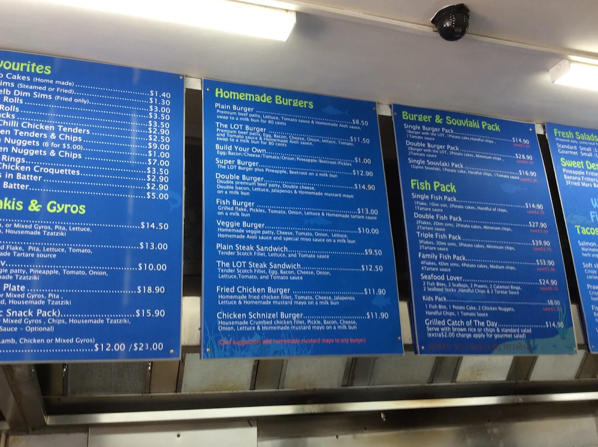 Menu, Wantirna Mall Fish and Chips Gyros Souvlaki The Grill Bar