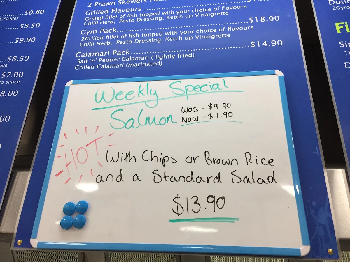 Menu, Wantirna Mall Fish and Chips Gyros Souvlaki The Grill Bar