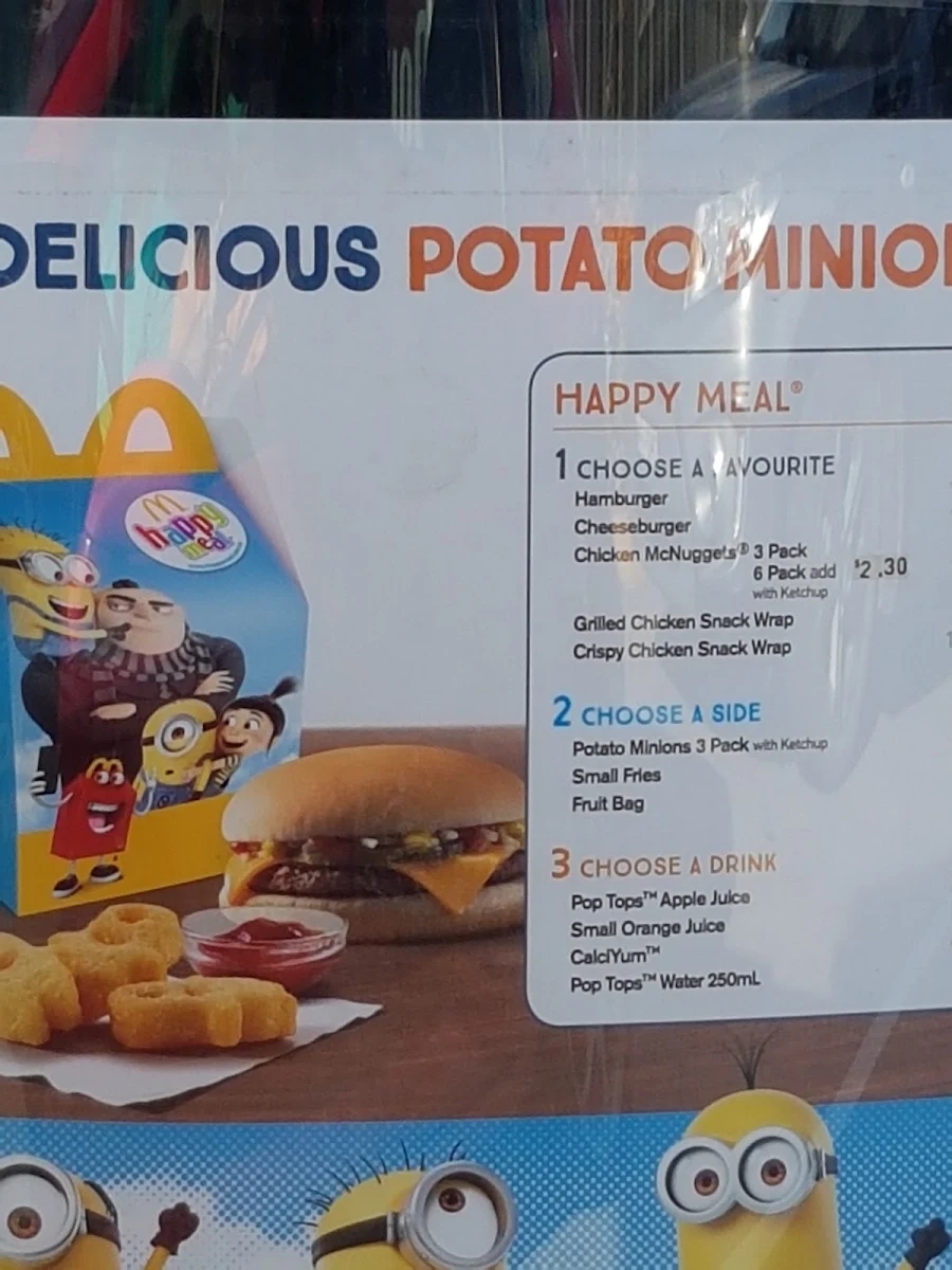 Menu, McDonald's South Nowra