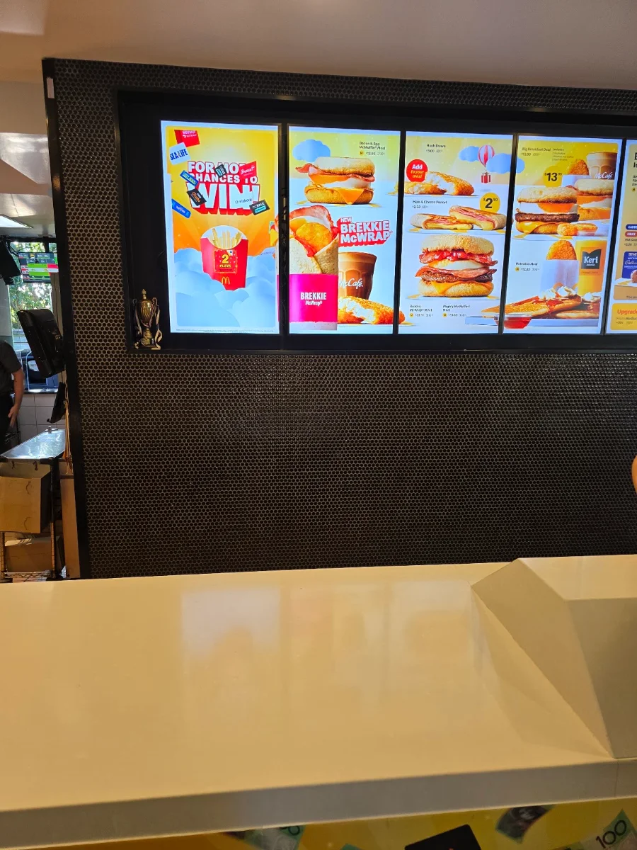 Menu, McDonald's Mount Gravatt QLD
