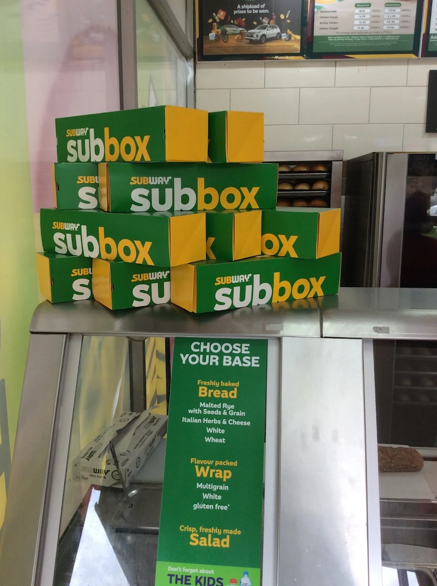 Menu, Subway Lysterfield/Rowville