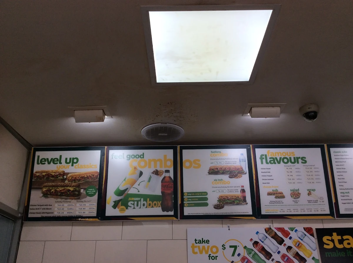 Menu, Subway Lysterfield/Rowville