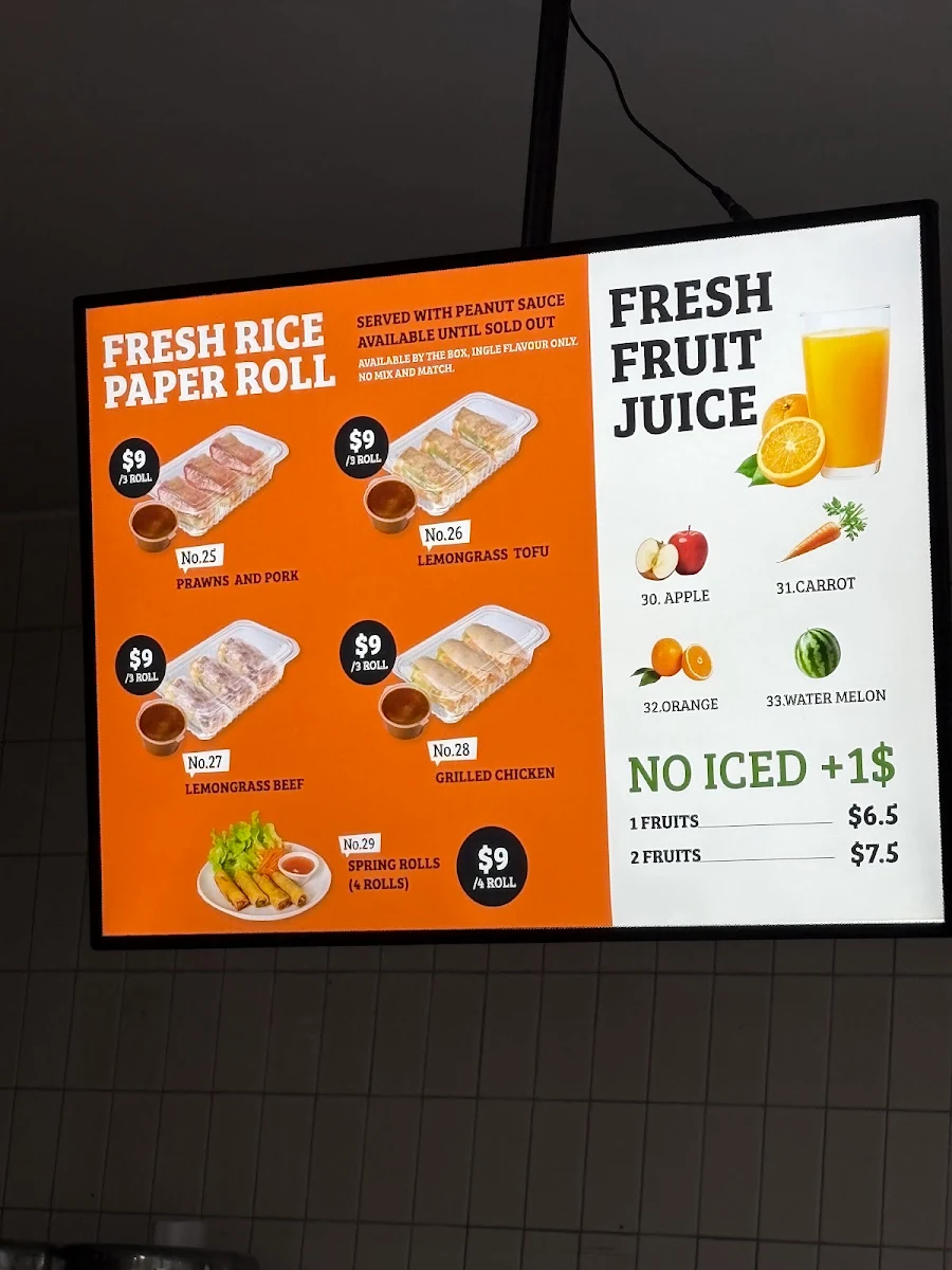 Menu, J & J Bakery