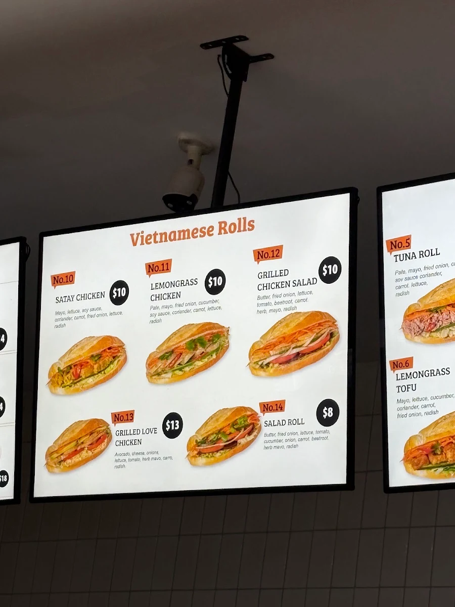 Menu, J & J Bakery