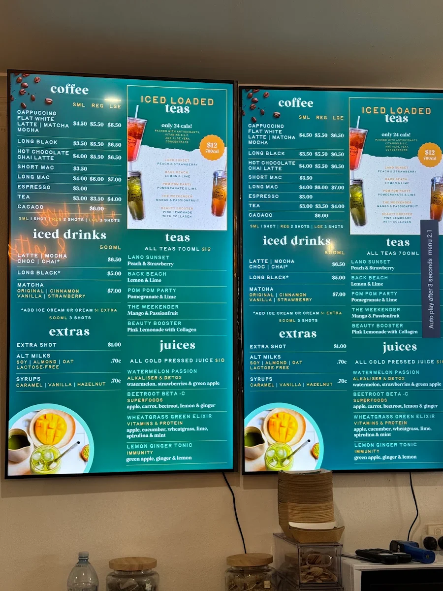 Menu, Café 6044