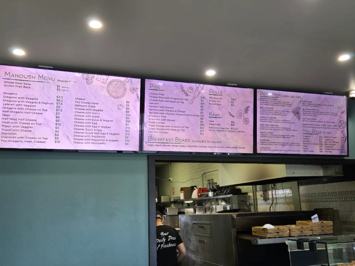 Menu, Asala Bakery