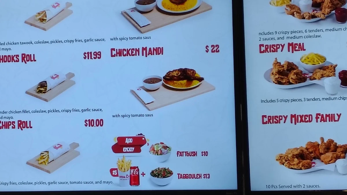 Menu, Charcoal Chooks