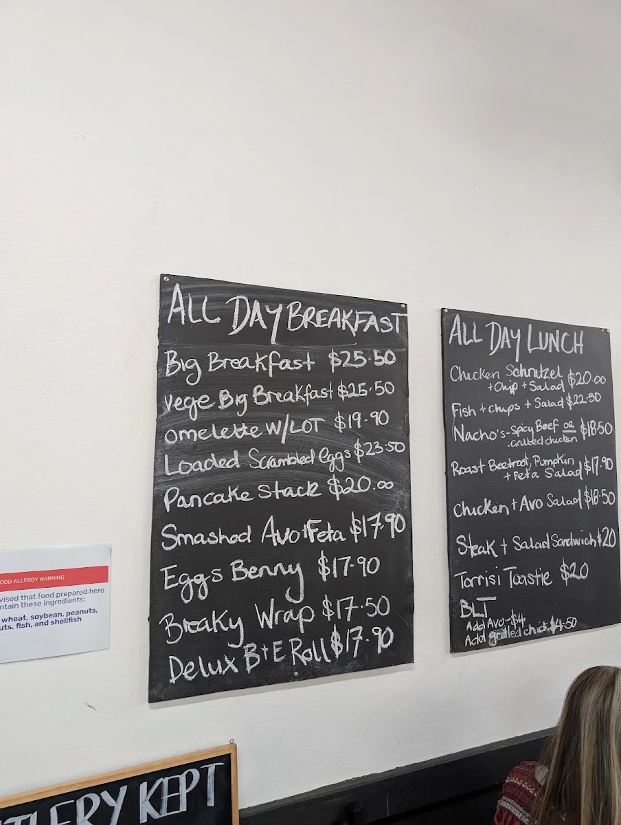 Menu, A Classy Cafe & Espresso Bar