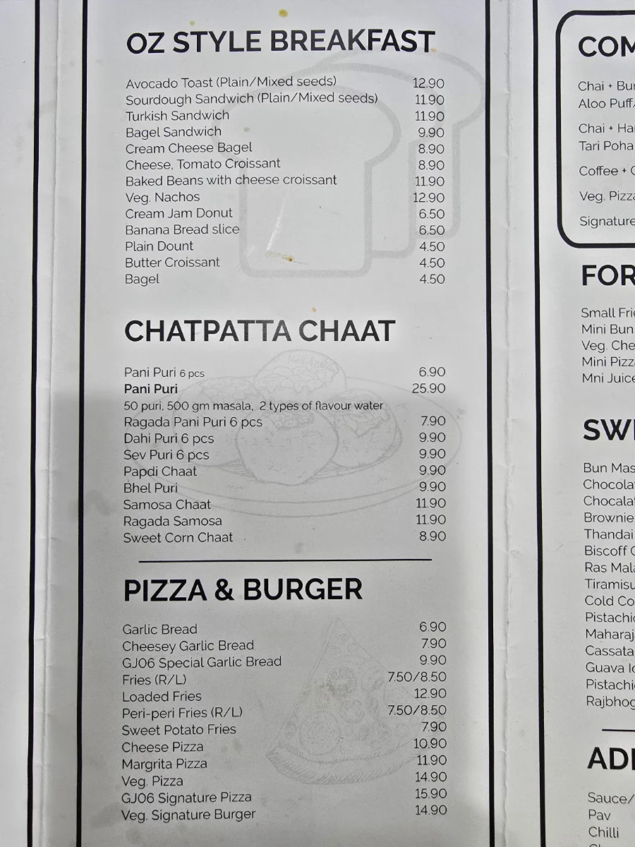 Menu, GJ06 ( The Magical 2D cafe & Bakehouse )