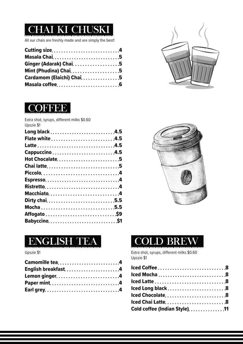 Menu, GJ06 ( The Magical 2D cafe & Bakehouse )