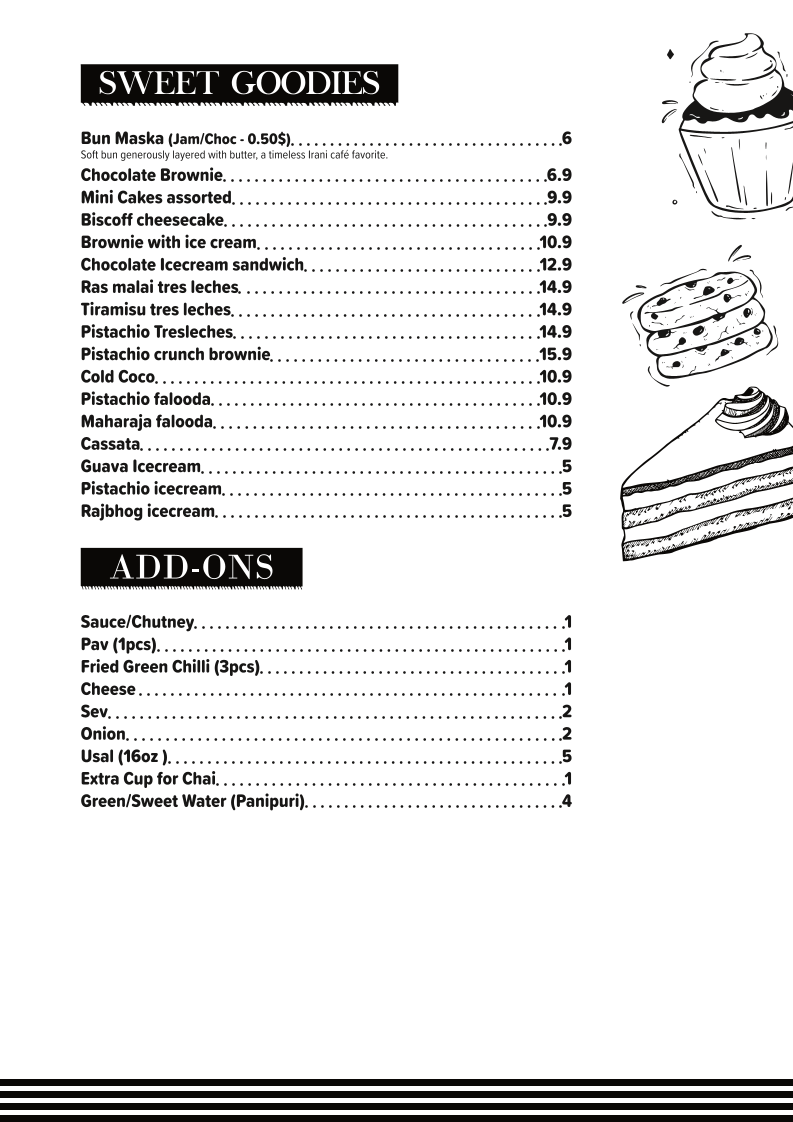 Menu, GJ06 ( The Magical 2D cafe & Bakehouse )