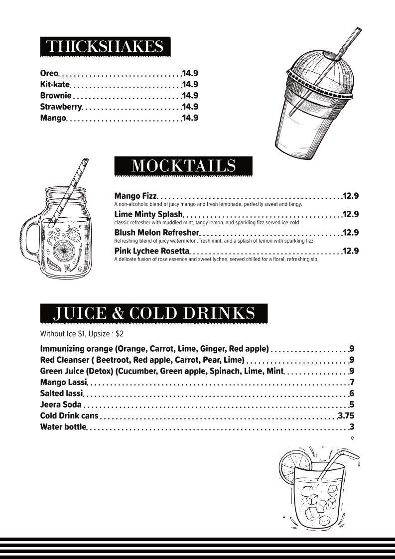 Menu, GJ06 ( The Magical 2D cafe & Bakehouse )