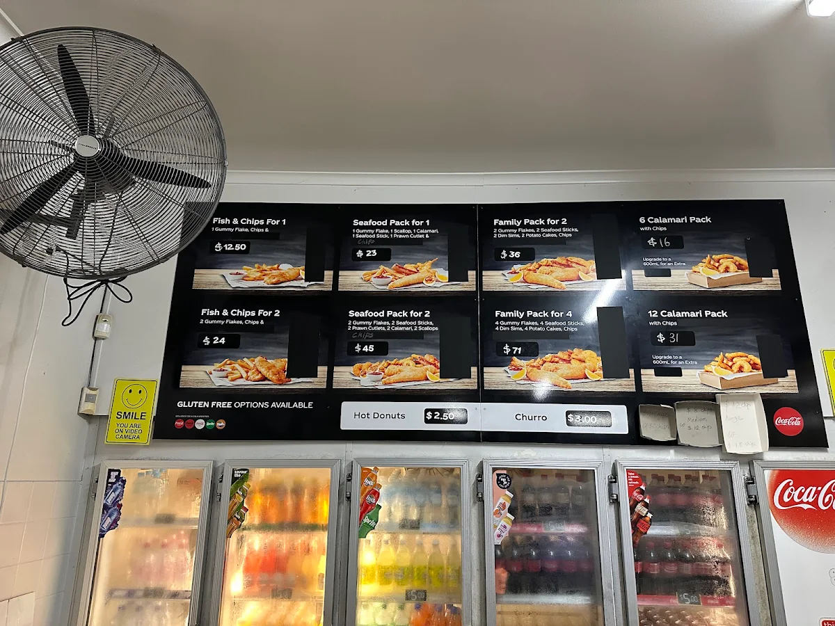 Menu, Footbridge Fish & Chips
