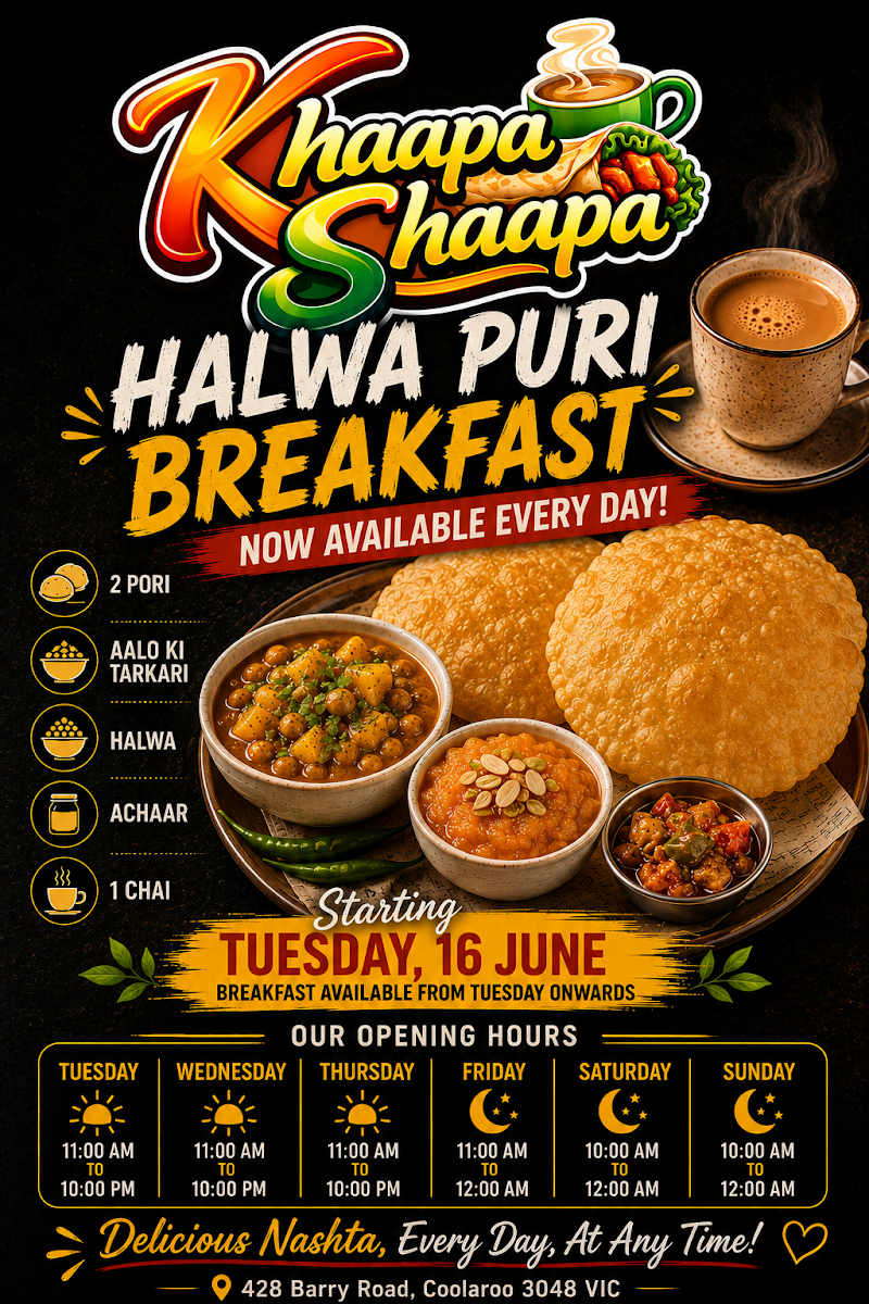 Menu, Khaapa Shaapa