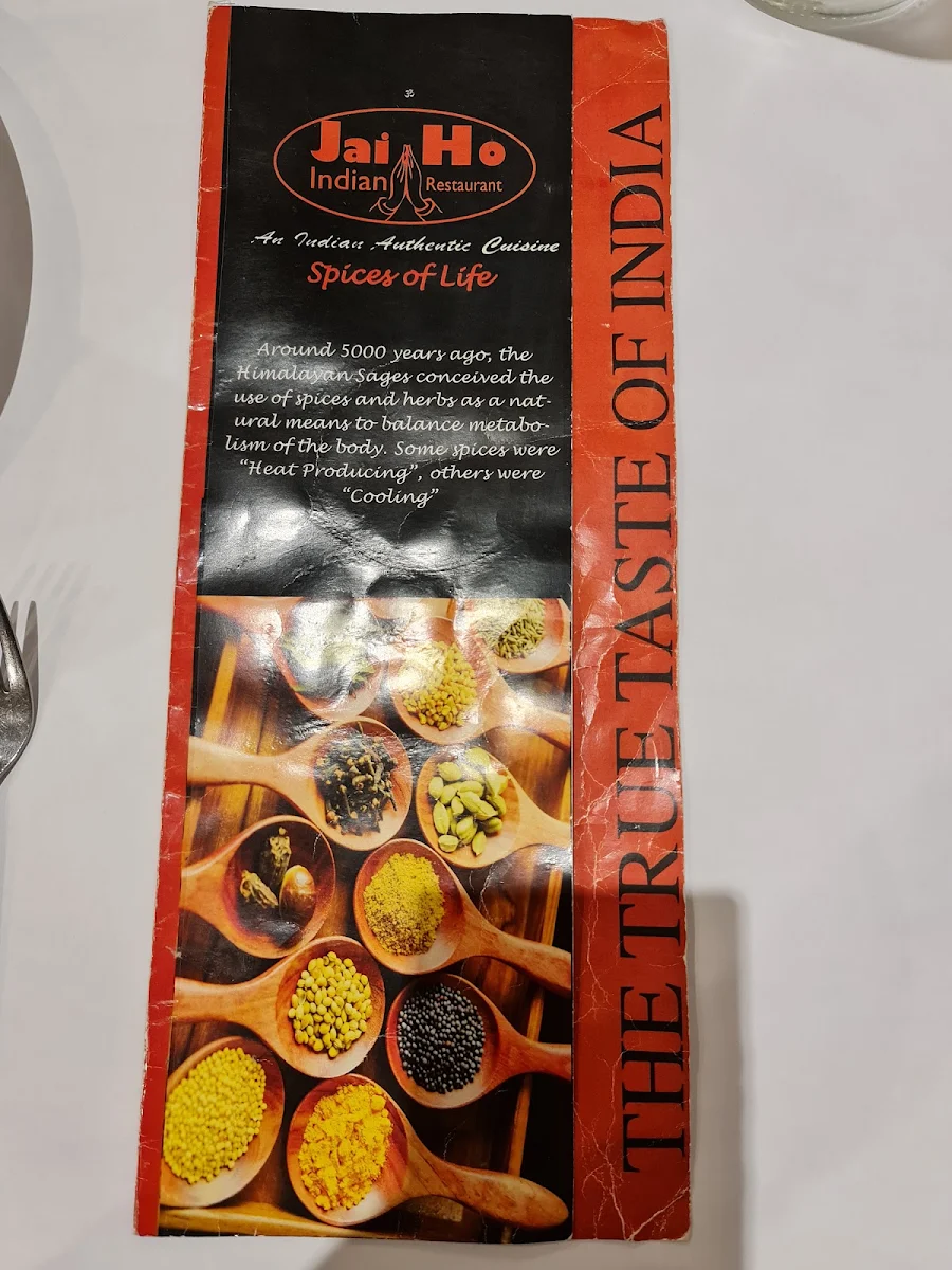 Menu, Jai Ho Indian Turramurra