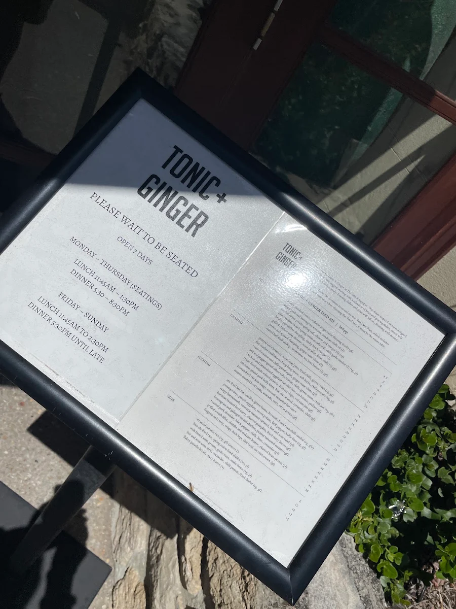 Menu, The Old Synagogue