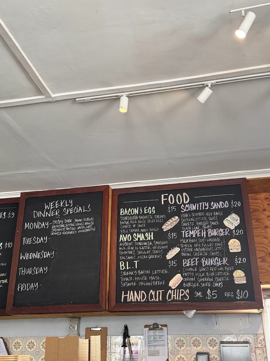 Menu, North Street Store