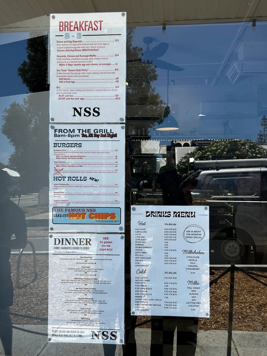 Menu, North Street Store