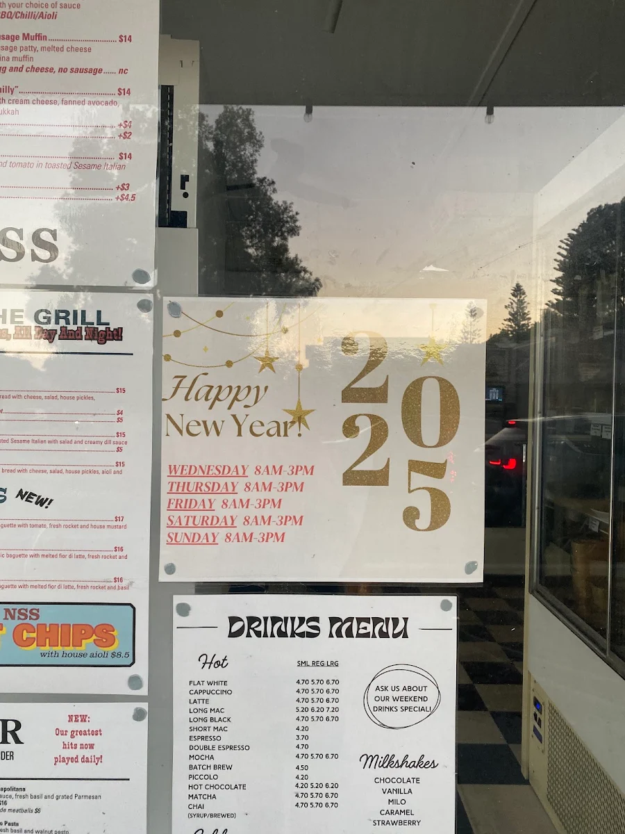 Menu, North Street Store