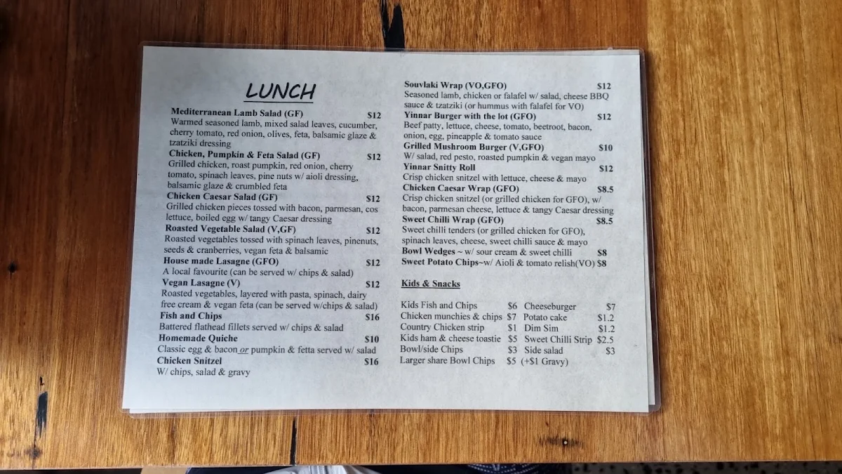 Menu, Cafe 3869
