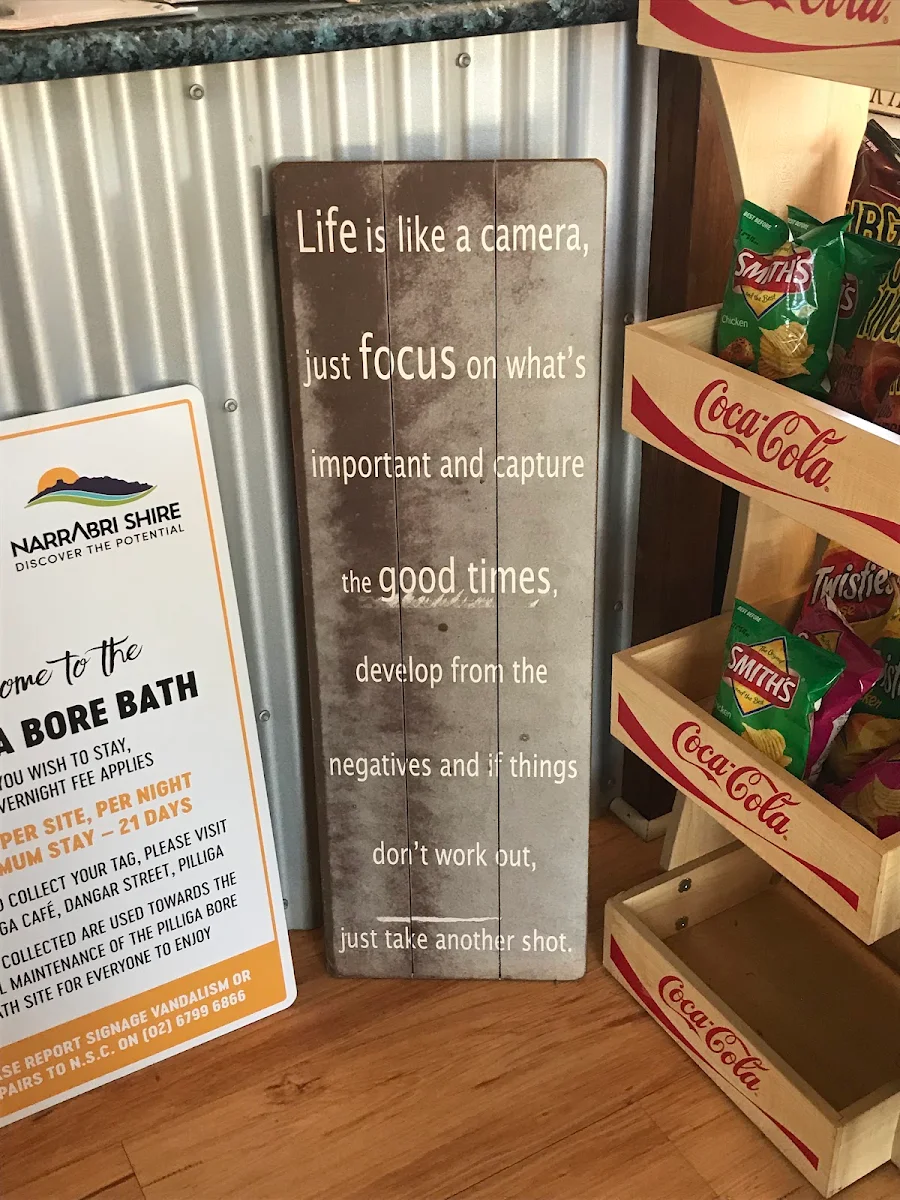 Menu, Pilliga Cafe