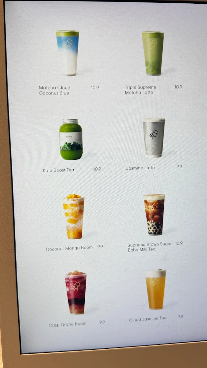 Menu, HEYTEA(George Street)