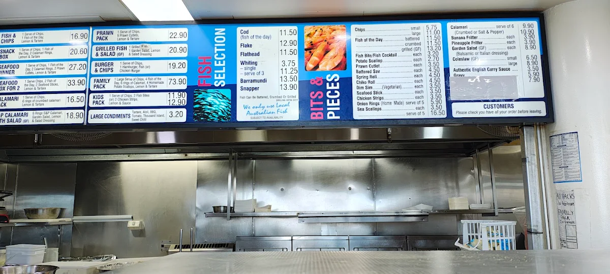 Menu, Beachview Seafoods