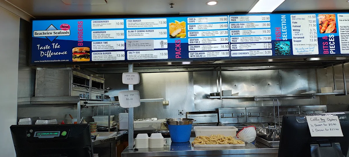 Menu, Beachview Seafoods