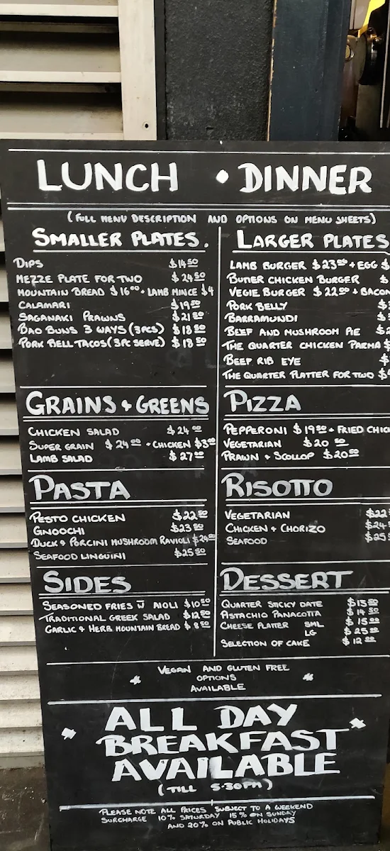 Menu, Hungry Jack's Burgers Elizabeth Street