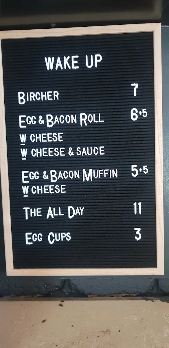 Menu, HOVE.