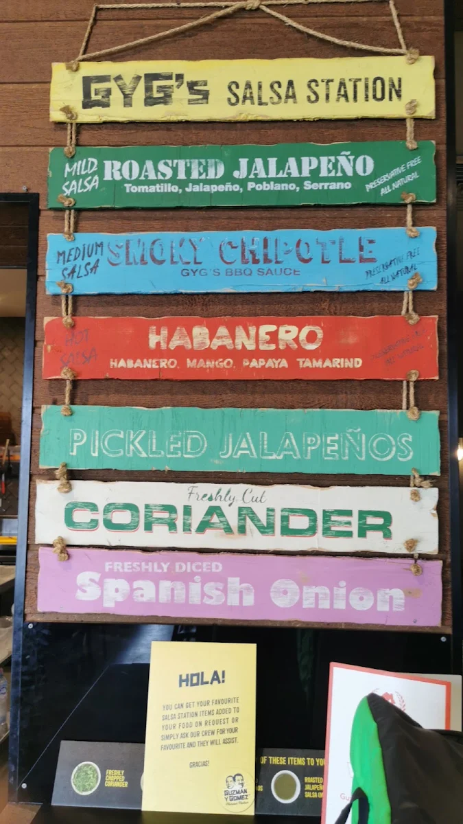 Menu, Guzman y Gomez - Bundaberg
