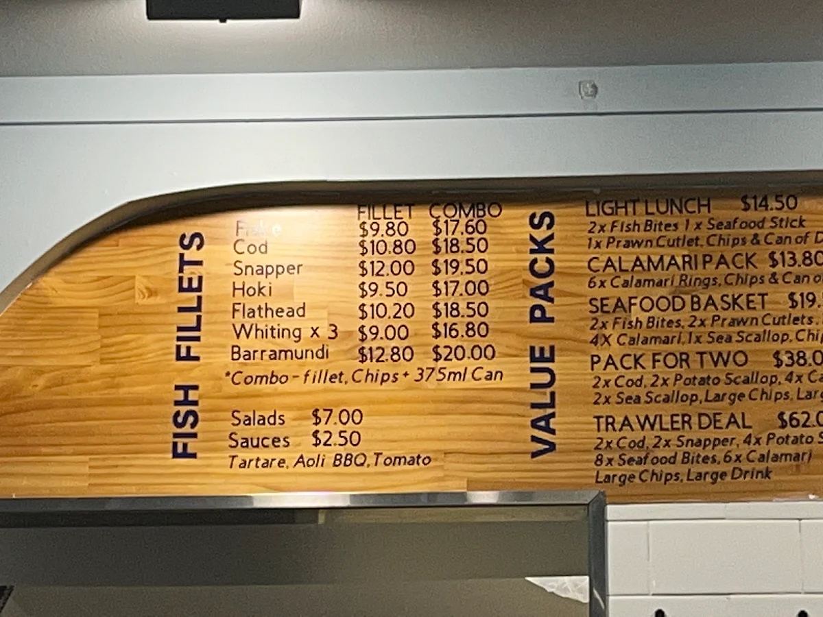 Menu, The Bay Chipper - Fish & Chips, Burgers 🐟🍟🍔