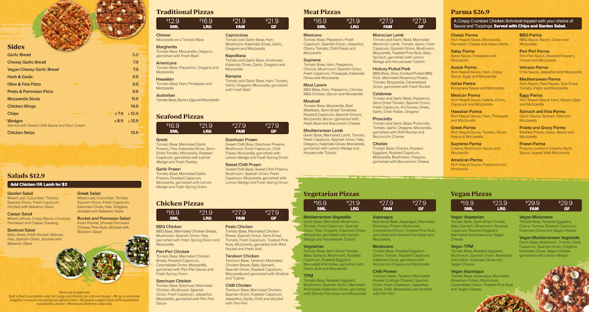 Menu, THE PIZZA MAKER - WERRIBEE