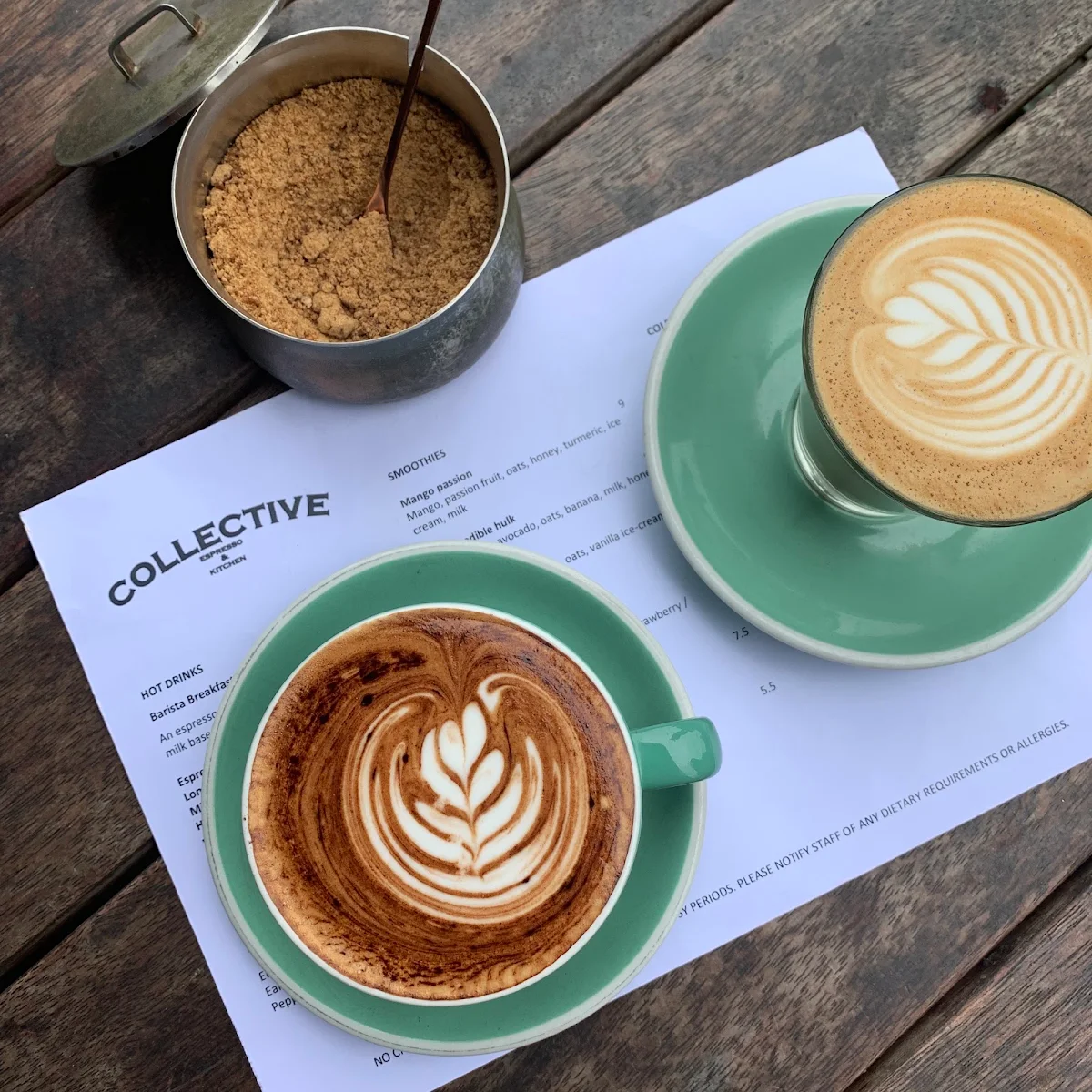 Menu, Collective Espresso