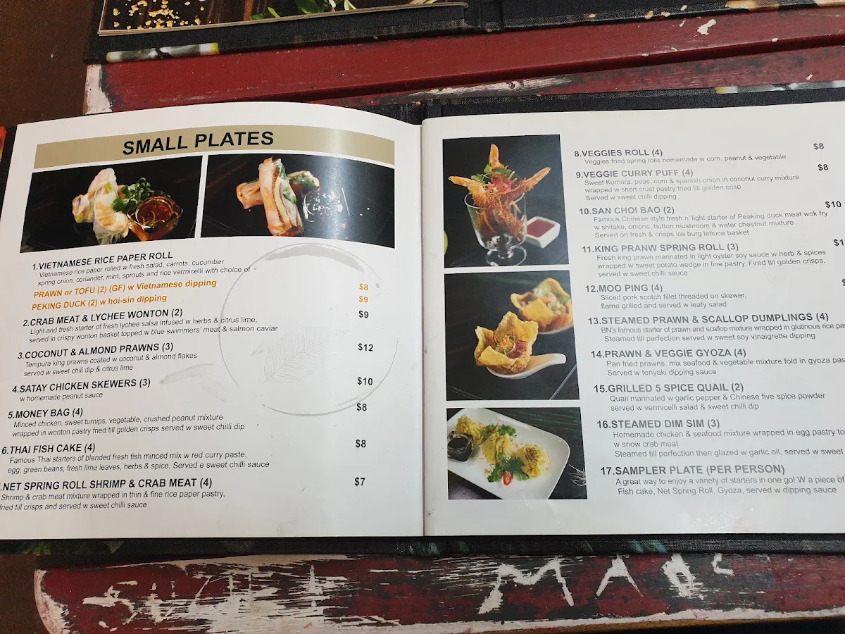 Menu, Basil Nut Asian Kitchen